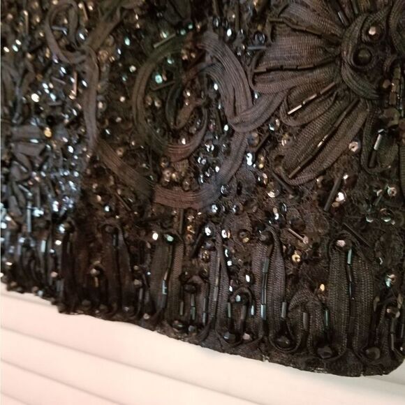 VintageHarzfeld's Kansas City Black Beaded Vest - Picture 6 of 10